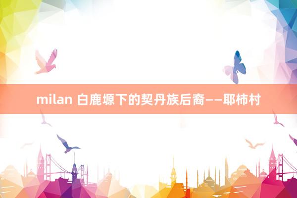 milan 白鹿塬下的契丹族后裔——耶柿村